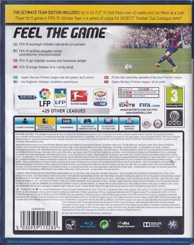 Fifa 15 - Ultimate Team - PS4 (B Grade) (Genbrug)